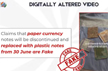 Government denies plans to replace paper currency with plastic from June 30